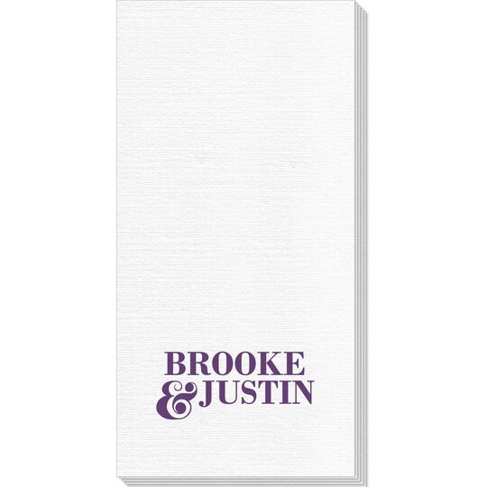 Ampersand Stacked Couple Deville Guest Towels